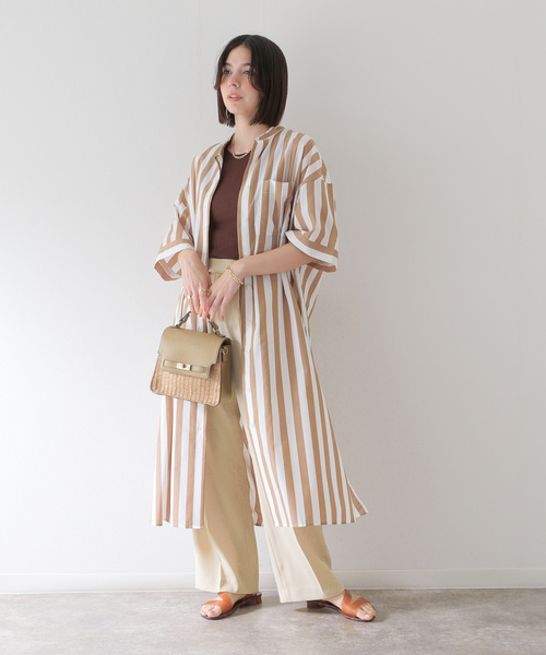 「B.C STOCK」 半袖ワンピース FREE ネイビー レディース_画像9