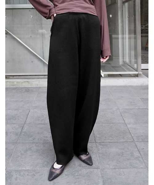 2025SS スズキタカユキ　gathered pants Ⅱ ブラック suzuki takayuki】 gathered pants Ⅱ | cocuu
