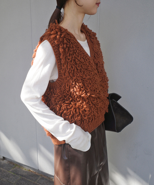 SLOBE IENA（スローブイエナ） ベスト ジレ NEPAL HAND KNIT SLOBE別注