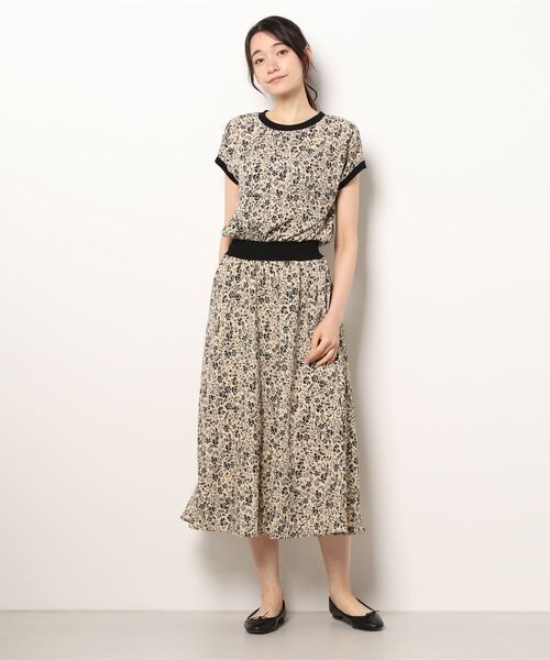 「PREFERIR」 半袖ワンピース LARGE ベージュ レディース_画像4