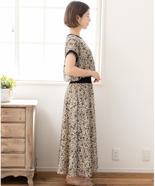 「PREFERIR」 半袖ワンピース LARGE ベージュ レディース_画像9