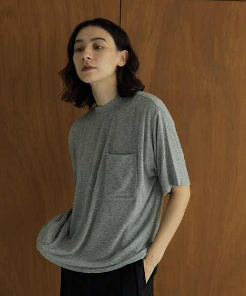 「anuke」 半袖Tシャツ FREE グレー レディース_画像2