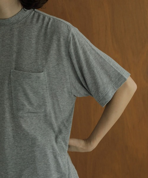 「anuke」 半袖Tシャツ FREE グレー レディース_画像4