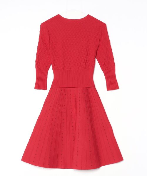 【限定値下】FRAY I.D フレイアイディー コットンギャザーニットワンピース フレイ アイディー FRAY I.D コットンギャザーニットコンビワンピース