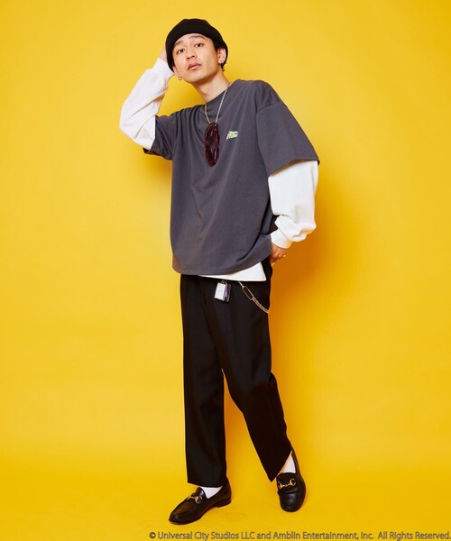 「PUBLUX」 半袖Tシャツ「BACK TO THE FUTUREコラボ」 MEDIUM サックスブルー メンズ_画像4