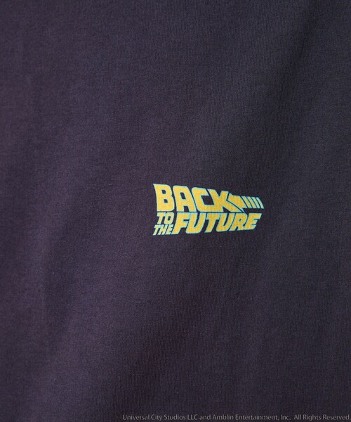 「PUBLUX」 半袖Tシャツ「BACK TO THE FUTUREコラボ」 MEDIUM サックスブルー メンズ_画像7