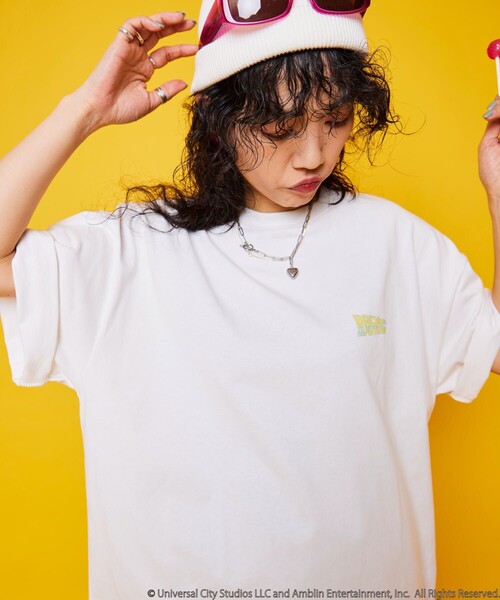 「PUBLUX」 半袖Tシャツ「BACK TO THE FUTUREコラボ」 MEDIUM サックスブルー メンズ_画像8
