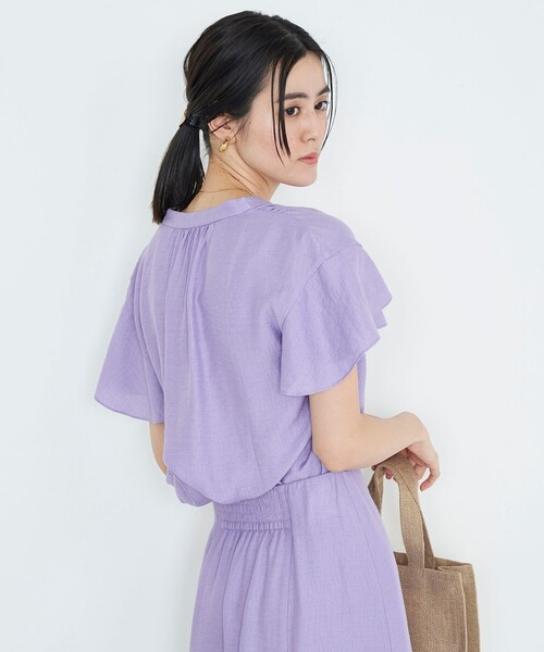 「NOLLEY'S」 半袖ブラウス FREE ベージュ レディース_画像8