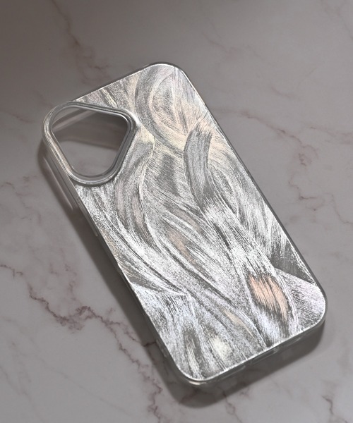Alite cloth（アリーテクロス） スマホケース シルバーフェザー風