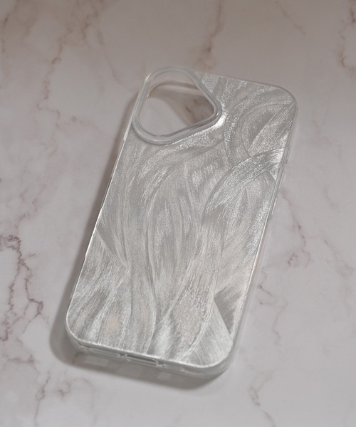 Alite cloth（アリーテクロス） スマホケース シルバーフェザー風