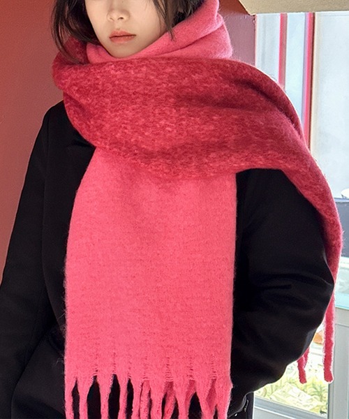 ストール・マフラー [カラーは、ピンク] 楽天市場】ストール マフラー ショール 大判 チェック フリンジ