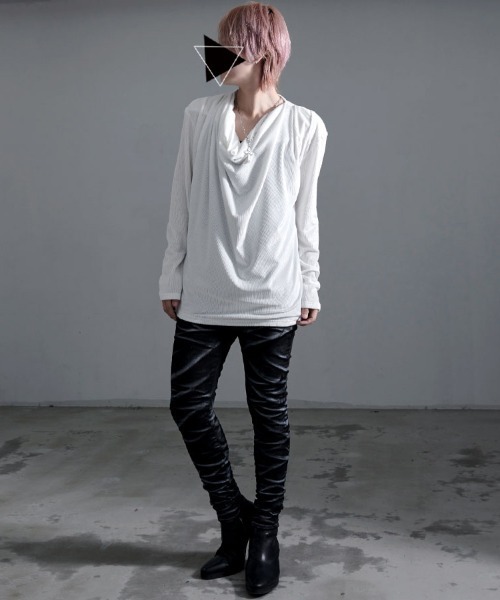 bernings sho ロンT ドレープ　archive y2k kmrii好 Bernings Sho（バーニングショー） tシャツ 「Bernings Sho/バーニング