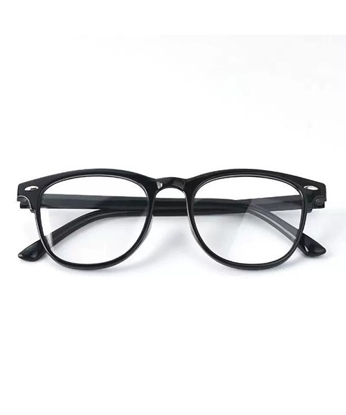 NO WAY 伊達メガネ メガネ 眼鏡 /Bz/黒ブチ伊達メガネ/ウェイ