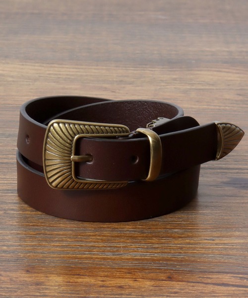 (鬼太郎　プロフ見てください！)Lee ヴィンテージ レザーベルト Lee（リー） ベルト 0120598 レザーベルト 本革 牛革 30mm : シューズ