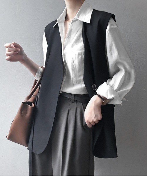 「JOHNNY WOLF」 ベスト M ブラック メンズ_画像3