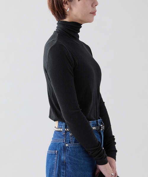 「VERMEIL par iena」 長袖カットソー FREE ブラック レディース_画像6