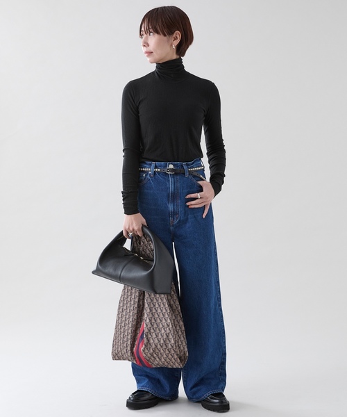 「VERMEIL par iena」 長袖カットソー FREE ブラック レディース_画像8