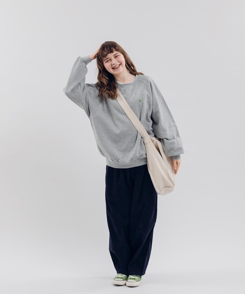 「MUHET」 スウェットカットソー MEDIUM ネイビー レディース_画像2