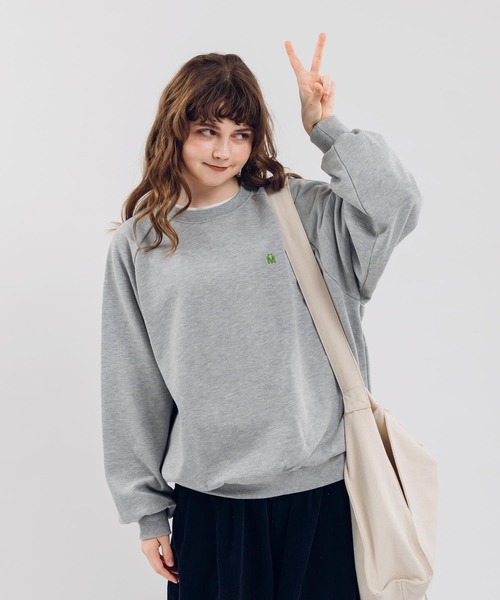 「MUHET」 スウェットカットソー MEDIUM ネイビー レディース_画像5