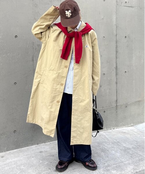 Danton（ダントン） ステンカラーコート 36 キャメル レディース