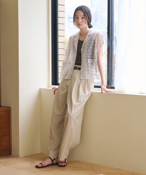 BEAUTY＆YOUTH UNITED ARROWS パンツ ナイロンコットン ワイドタック
