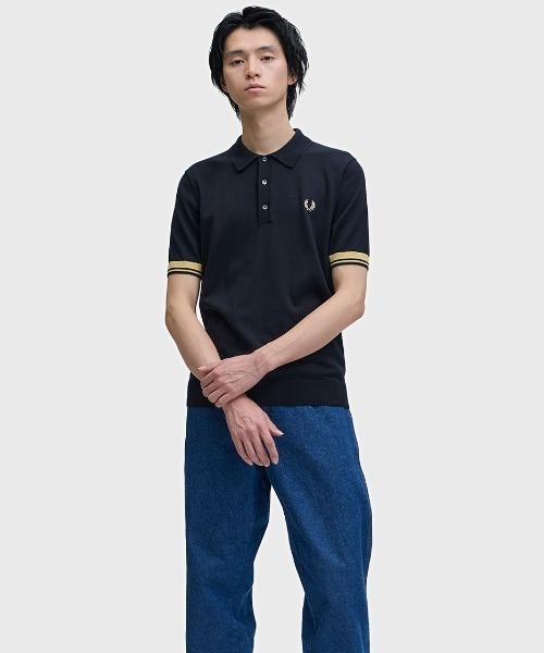 FRED PERRY（フレッドペリー） ポロシャツ 半袖 Contrast Cuff Knitted