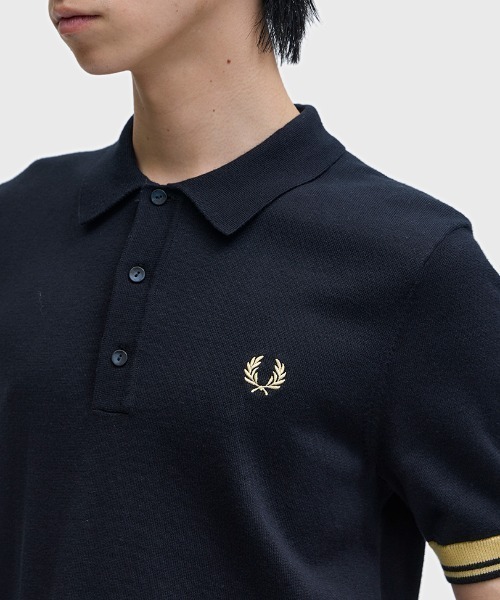 FRED PERRY（フレッドペリー） ポロシャツ 半袖 Contrast Cuff Knitted