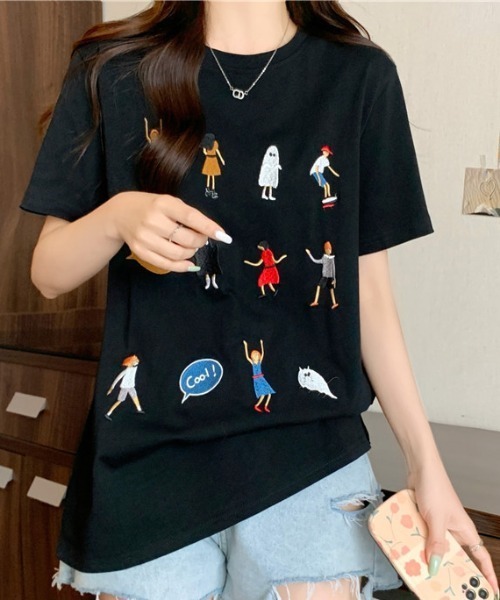 deux amour tシャツ アニメプリント半袖Tシャツ レディース : ZOZOTOWN
