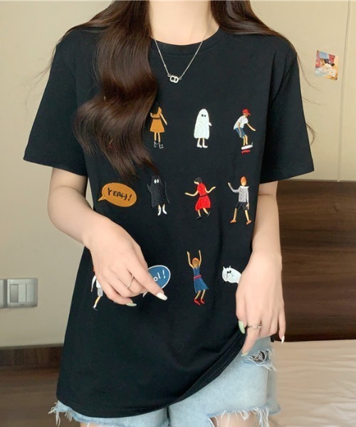 deux amour tシャツ アニメプリント半袖Tシャツ レディース : ZOZOTOWN