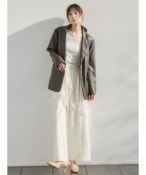 anuans（アニュアンス） tシャツ シアーコンパクトロングTシャツ