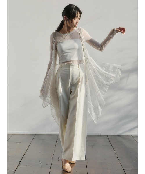 anuans（アニュアンス） tシャツ シアーコンパクトロングTシャツ