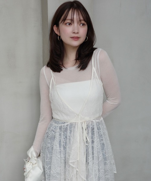 anuans（アニュアンス） tシャツ シアーコンパクトロングTシャツ