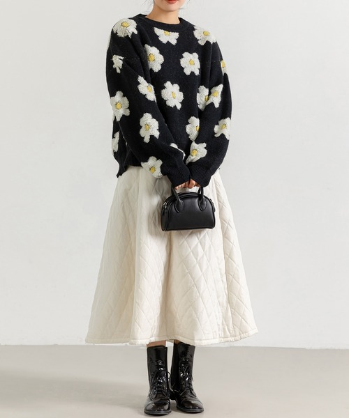 「DAY CLOSET」 ロングスカート L オフホワイト レディース_画像4