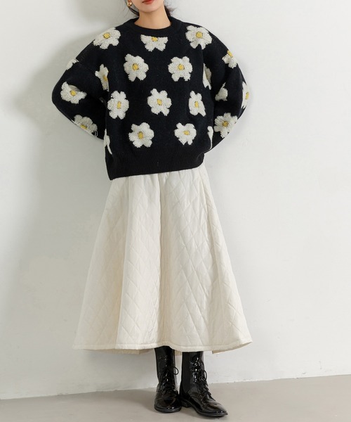 「DAY CLOSET」 ロングスカート L オフホワイト レディース_画像8