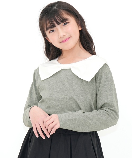 Bee des Bee tシャツ 襟リボントップス キッズ 子供服 女の子