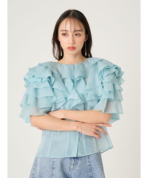 FRAY I.D（フレイ・アイディー） ブラウス シャツ 2wayフラワー