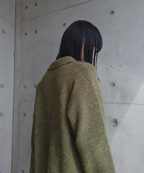 「y/m by RIKA」 ニットカーディガン FREE カーキ レディース_画像5