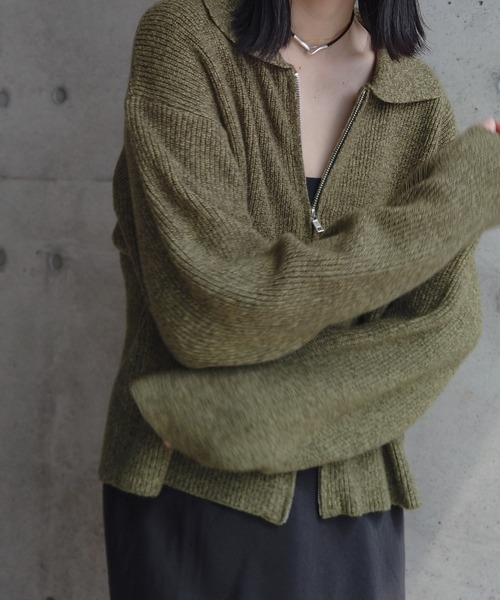「y/m by RIKA」 ニットカーディガン FREE カーキ レディース_画像7