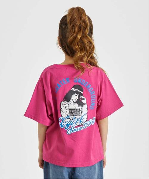 «専用»HYSロゴＴ ピンク 半袖 Ｔシャツ 女の子 ガール 90 X-girl（エックスガール） X-girl Tシャツ FACE S/S TEE 半袖