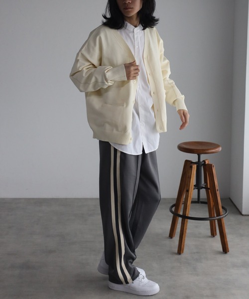 「CREARE -LINO-」 ニットカーディガン M チャコールグレー メンズ_画像6