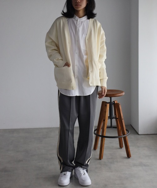 「CREARE -LINO-」 ニットカーディガン M チャコールグレー メンズ_画像7