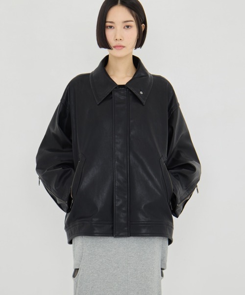 STUDIOUS フェイクレザーブルゾン 別注〉Faux Leather Blouson | CULLNI