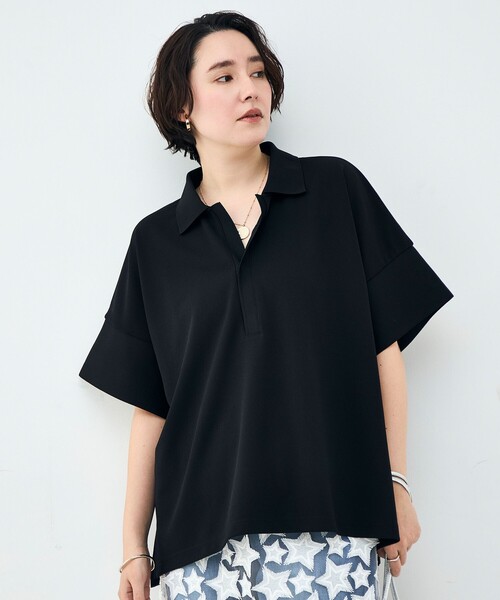 Rie Miller（リエミラー） ポロシャツ ポロ ウォッシャブルポロ襟