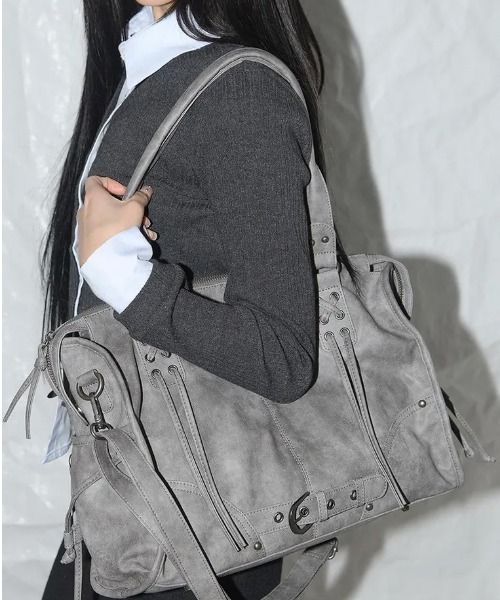 【新品未使用】FANCY CLUB 2way ショルダーバッグ　グレー　/ FANCY CLUB（ファンシークラブ） ショルダーバッグ バッグ FANCYCLUB