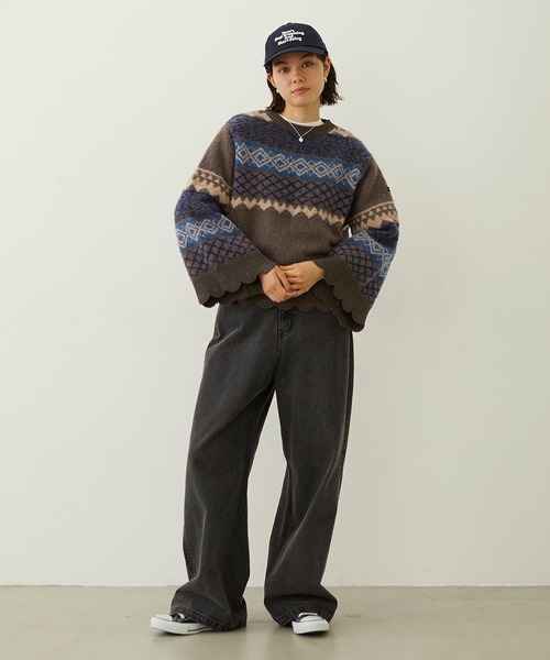 「MILKFED.」 長袖ニット ONE SIZE イエロー レディース_画像5