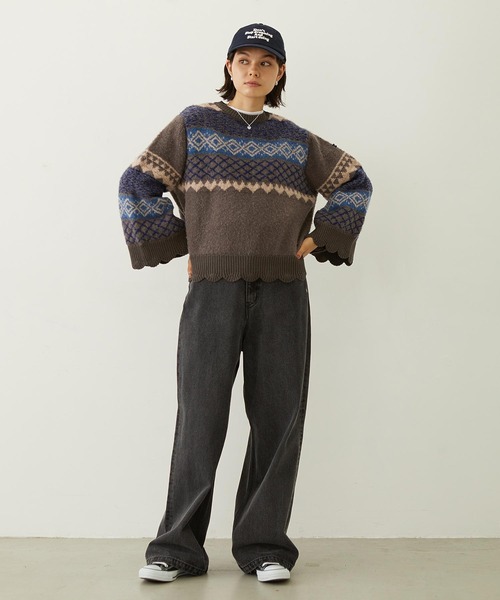 「MILKFED.」 長袖ニット ONE SIZE イエロー レディース_画像6