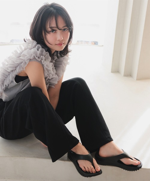 「KOBE LETTUCE」 イージーパンツ M ブラック レディース_画像4