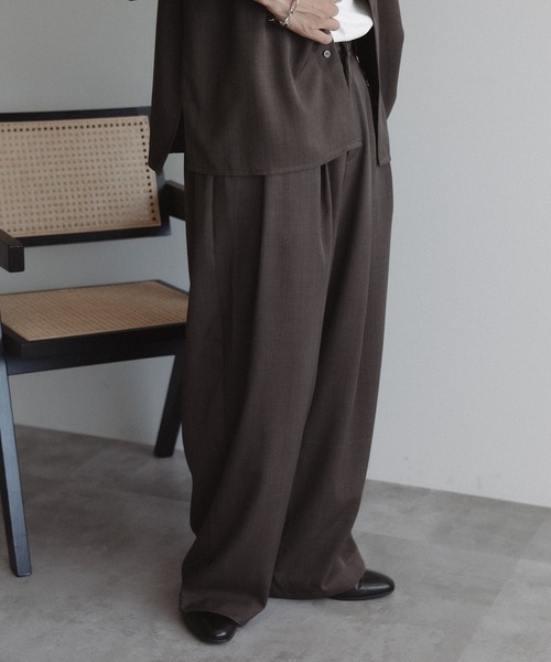 「epnok」 スラックス SMALL チャコールグレー メンズ_画像2