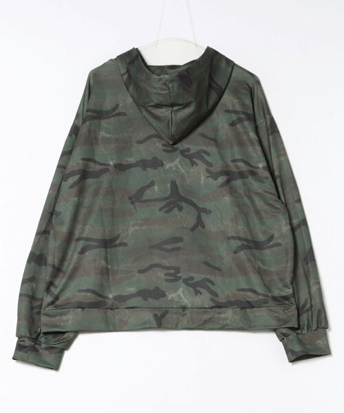 「LADY LIKE」 ジップアップパーカー M カーキ レディース_画像9