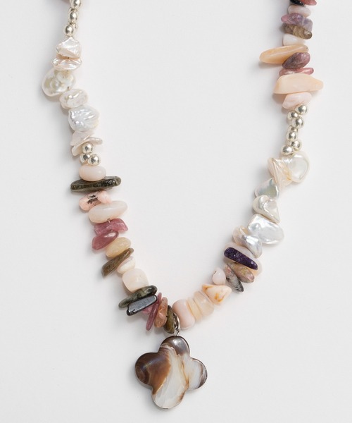 ネックレス Mix Pearl Stone Necklace/ミックスパールストーンネックレス レディース メンズの画像